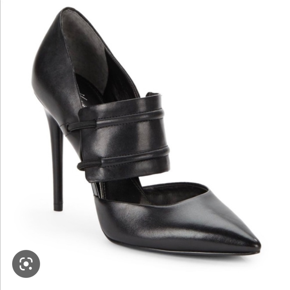 Kenneth Cole New York Wanda Leather Heels, Size 6.5, Black